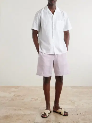 Canali Camp-Collar Cotton and Linen-Blend Shirt - Men | Thumbnail 2 Canali Camp-Collar Cotton and Linen-Blend Shirt - Men | Thumbnail 2