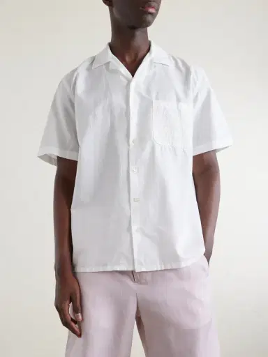 Canali Camp-Collar Cotton and Linen-Blend Shirt - Men | Thumbnail 3 Canali Camp-Collar Cotton and Linen-Blend Shirt - Men | Thumbnail 3