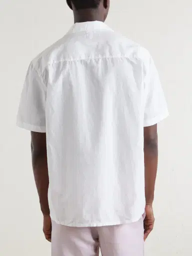 Canali Camp-Collar Cotton and Linen-Blend Shirt - Men | Thumbnail 4 Canali Camp-Collar Cotton and Linen-Blend Shirt - Men | Thumbnail 4