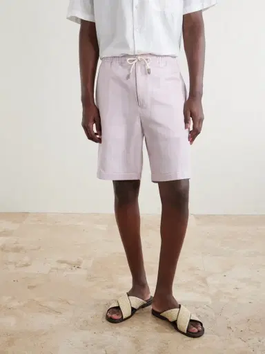 Canali Straight-Leg Linen And Silk-Blend Bermuda Shorts - Men | Thumbnail 3 Canali Straight-Leg Linen And Silk-Blend Bermuda Shorts - Men | Thumbnail 3