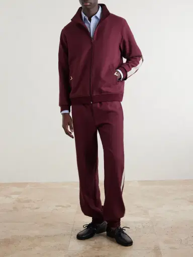 Valentino Garavani VGold Striped Drill Zip-Up Sweater - Men | Thumbnail 2 Valentino Garavani VGold Striped Drill Zip-Up Sweater - Men | Thumbnail 2
