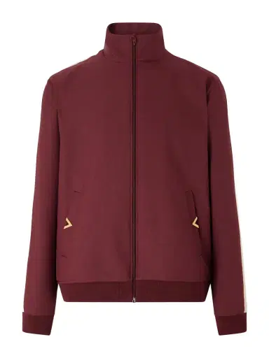 Valentino Garavani VGold Striped Drill Zip-Up Sweater - Men | Thumbnail 1 Valentino Garavani VGold Striped Drill Zip-Up Sweater - Men | Thumbnail 1