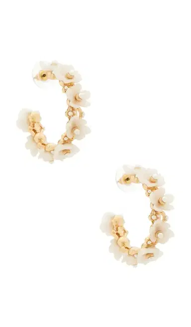 BaubleBar Bridal Floral Hoop Earrings | Thumbnail 1 BaubleBar Bridal Floral Hoop Earrings | Thumbnail 1