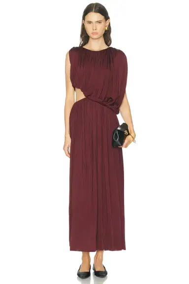 Marina Moscone Gathered Draped Dress | Thumbnail 1 Marina Moscone Gathered Draped Dress | Thumbnail 1