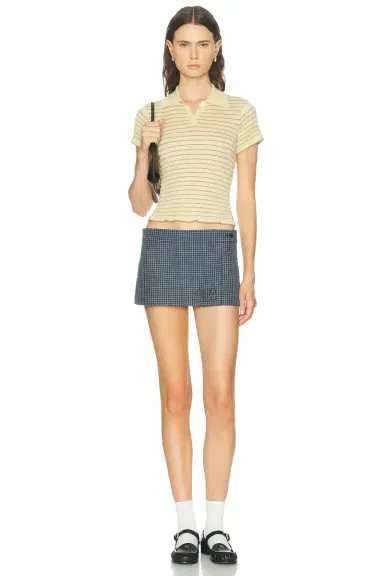 Guest In Residence Smocked Shrunken Polo Top | Thumbnail 4 Guest In Residence Smocked Shrunken Polo Top | Thumbnail 4