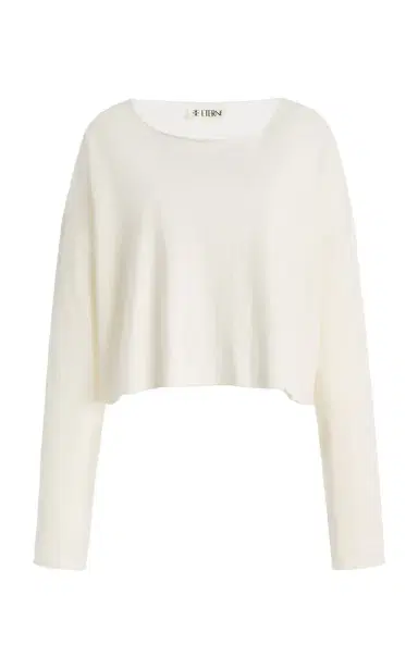 ÉTERNE Cropped Cotton-Linen Boat-Neck Top | Thumbnail 6 ÉTERNE Cropped Cotton-Linen Boat-Neck Top | Thumbnail 6