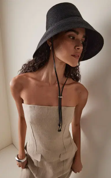 Janessa Leone Suni Raffia Straw Bucket Hat | Thumbnail 2 Janessa Leone Suni Raffia Straw Bucket Hat | Thumbnail 2