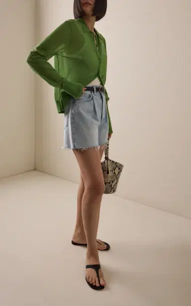FRAME The Collared Cotton-Blend Cardigan | Thumbnail 2 FRAME The Collared Cotton-Blend Cardigan | Thumbnail 2