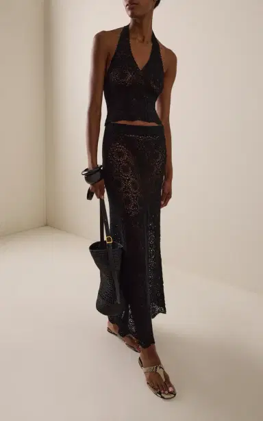 Nili Lotan Nika Crochet Cotton Maxi Skirt | Thumbnail 2 Nili Lotan Nika Crochet Cotton Maxi Skirt | Thumbnail 2