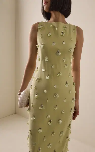 Simkhai Claudia Embellished Crepe Midi Dress | Thumbnail 2 Simkhai Claudia Embellished Crepe Midi Dress | Thumbnail 2
