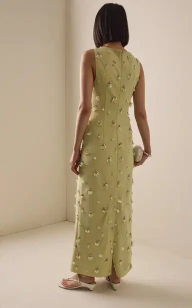 Simkhai Claudia Embellished Crepe Midi Dress | Thumbnail 4 Simkhai Claudia Embellished Crepe Midi Dress | Thumbnail 4