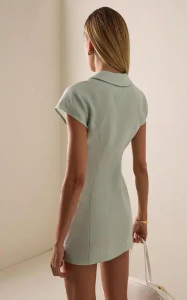 Matthew Bruch Collared Linen Mini Dress | Thumbnail 4 Matthew Bruch Collared Linen Mini Dress | Thumbnail 4