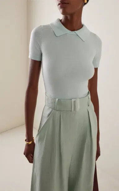 Matthew Bruch Collared Knit T-Shirt | Thumbnail 2 Matthew Bruch Collared Knit T-Shirt | Thumbnail 2