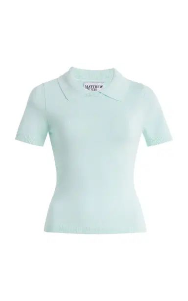 Matthew Bruch Collared Knit T-Shirt | Thumbnail 6 Matthew Bruch Collared Knit T-Shirt | Thumbnail 6