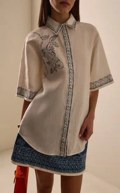 ALÉMAIS Lucky Printed Linen Shirt | Thumbnail 2 ALÉMAIS Lucky Printed Linen Shirt | Thumbnail 2