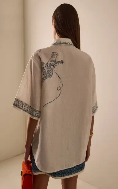 ALÉMAIS Lucky Printed Linen Shirt | Thumbnail 4 ALÉMAIS Lucky Printed Linen Shirt | Thumbnail 4