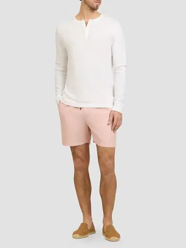 Onia Men's Air Linen-Blend Shorts - Pink Sand | Thumbnail 2 Onia Men's Air Linen-Blend Shorts - Pink Sand | Thumbnail 2