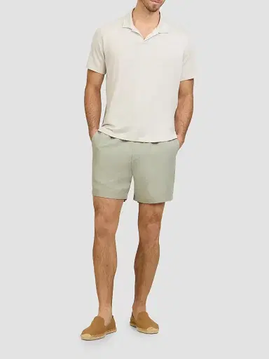 Onia Men's Air Linen-Blend Shorts - Elm | Thumbnail 2 Onia Men's Air Linen-Blend Shorts - Elm | Thumbnail 2