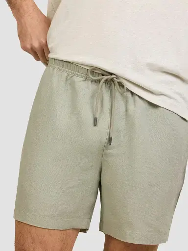 Onia Men's Air Linen-Blend Shorts - Elm | Thumbnail 4 Onia Men's Air Linen-Blend Shorts - Elm | Thumbnail 4