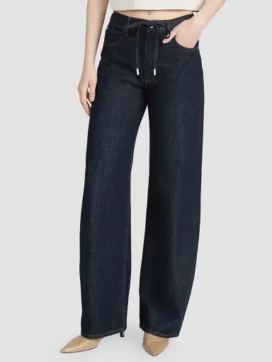 FRAME Women's The Off Duty Drawstring Bow Jeans - Rinse | Thumbnail 3 FRAME Women's The Off Duty Drawstring Bow Jeans - Rinse | Thumbnail 3