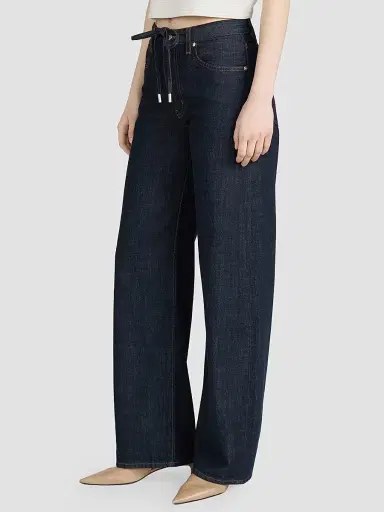 FRAME Women's The Off Duty Drawstring Bow Jeans - Rinse | Thumbnail 5 FRAME Women's The Off Duty Drawstring Bow Jeans - Rinse | Thumbnail 5