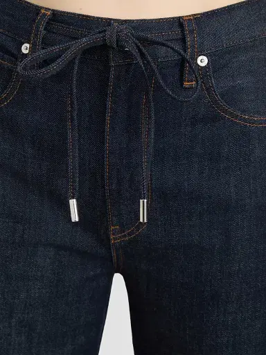 FRAME Women's The Off Duty Drawstring Bow Jeans - Rinse | Thumbnail 6 FRAME Women's The Off Duty Drawstring Bow Jeans - Rinse | Thumbnail 6