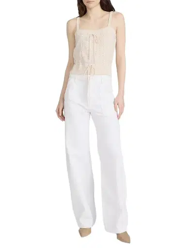 Frame Women's The Cashmere Charm Crop Tank - Cream - Size XL | Thumbnail 1 Frame Women's The Cashmere Charm Crop Tank - Cream - Size XL | Thumbnail 1