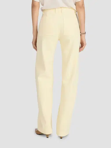 FRAME Women's The Bow Barrel-Leg Cargo Pants - Lemon | Thumbnail 2 FRAME Women's The Bow Barrel-Leg Cargo Pants - Lemon | Thumbnail 2