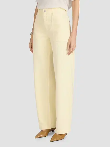 FRAME Women's The Bow Barrel-Leg Cargo Pants - Lemon | Thumbnail 5 FRAME Women's The Bow Barrel-Leg Cargo Pants - Lemon | Thumbnail 5