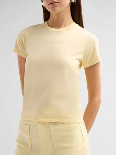 Frame Women's The Vintage Baby T-Shirt - Lemon - Size XL | Thumbnail 5 Frame Women's The Vintage Baby T-Shirt - Lemon - Size XL | Thumbnail 5