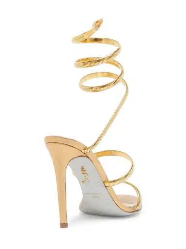 Rene Caovilla Women's Leather & Copper Snake Strap Sandals - Gold | Thumbnail 3 Rene Caovilla Women's Leather & Copper Snake Strap Sandals - Gold | Thumbnail 3