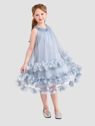 Tulleen Little Girl's & Girl's Elaris Dress - Blue | Thumbnail 4 Tulleen Little Girl's & Girl's Elaris Dress - Blue | Thumbnail 4
