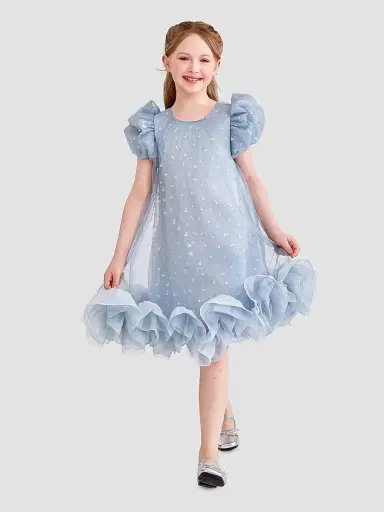 Tulleen Little Girl's & Girl's Thalina Dress - Blue | Thumbnail 3 Tulleen Little Girl's & Girl's Thalina Dress - Blue | Thumbnail 3