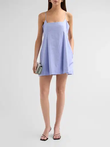 Brandon Maxwell Women's The Zinnia Wool-Silk Trapeze Minidress | Thumbnail 2 Brandon Maxwell Women's The Zinnia Wool-Silk Trapeze Minidress | Thumbnail 2