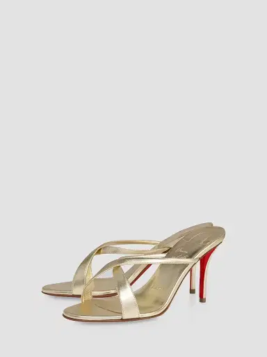 Christian Louboutin Women's Mulazee Cross Sandals - Platine | Thumbnail 2 Christian Louboutin Women's Mulazee Cross Sandals - Platine | Thumbnail 2