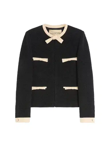 Valentino Garavani Women's Plain Wool Tweed Jacket | Thumbnail 1 Valentino Garavani Women's Plain Wool Tweed Jacket | Thumbnail 1