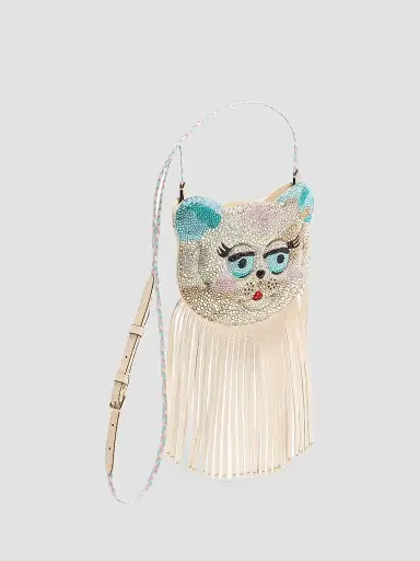 Valentino Garavani Women's Le Chat De La Maison Shoulder Bag with Rhinestones | Thumbnail 4 Valentino Garavani Women's Le Chat De La Maison Shoulder Bag with Rhinestones | Thumbnail 4
