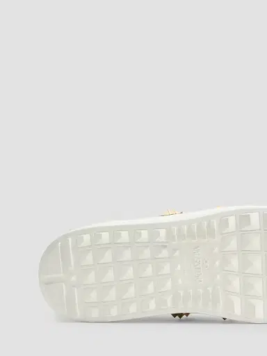 Valentino Garavani Women's Rockstud Untitled Sneakers in Calfskin with Suede Band - White Havana Beige - Size 10.5 | Thumbnail 7 Valentino Garavani Women's Rockstud Untitled Sneakers in Calfskin with Suede Band - White Havana Beige - Size 10.5 | Thumbnail 7