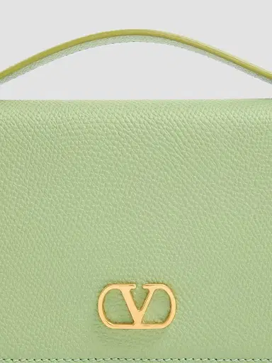 Valentino Garavani Women's VLogo Signature Grainy Calfskin Wallet with Chain - Mint | Thumbnail 7 Valentino Garavani Women's VLogo Signature Grainy Calfskin Wallet with Chain - Mint | Thumbnail 7