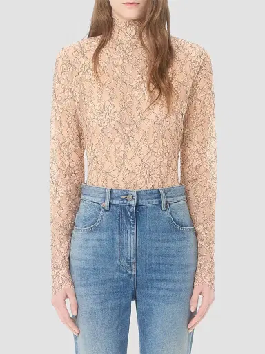 Valentino Garavani Women's Rebrodé Lace Bodysuit - Skin | Thumbnail 3 Valentino Garavani Women's Rebrodé Lace Bodysuit - Skin | Thumbnail 3