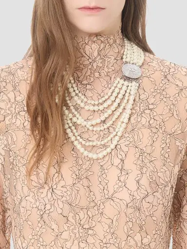 Valentino Garavani Women's Rebrodé Lace Bodysuit - Skin | Thumbnail 6 Valentino Garavani Women's Rebrodé Lace Bodysuit - Skin | Thumbnail 6
