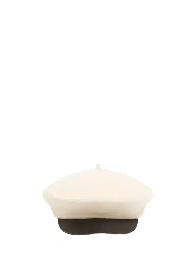 Valentino Garavani Women's VLogo Signature Wool Cap with Leather Visor - Ivory - Size Medium | Thumbnail 1 Valentino Garavani Women's VLogo Signature Wool Cap with Leather Visor - Ivory - Size Medium | Thumbnail 1