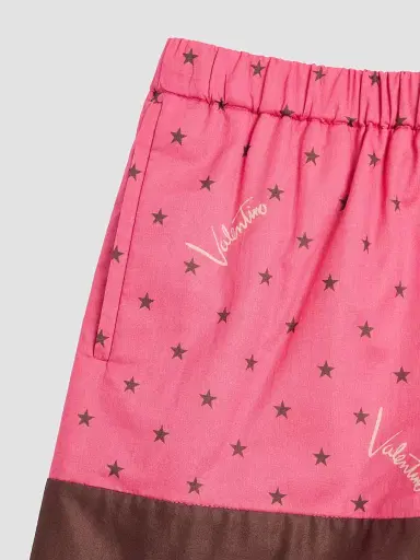 Valentino Garavani Women's Starry Signature Muslin Shorts - Coral Chocolate - Size 10 | Thumbnail 6 Valentino Garavani Women's Starry Signature Muslin Shorts - Coral Chocolate - Size 10 | Thumbnail 6