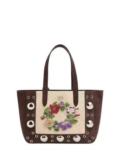 Valentino Garavani Women's Nellcote Embroidered Medium Tote Bag | Thumbnail 1 Valentino Garavani Women's Nellcote Embroidered Medium Tote Bag | Thumbnail 1