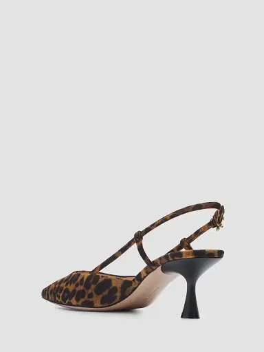 Gianvito Rossi Women's Ascent 55MM Leopard-Print Suede Slingback Pumps - Leopard | Thumbnail 2 Gianvito Rossi Women's Ascent 55MM Leopard-Print Suede Slingback Pumps - Leopard | Thumbnail 2