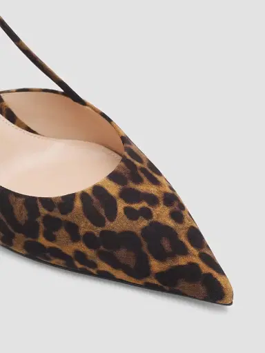 Gianvito Rossi Women's Ascent 55MM Leopard-Print Suede Slingback Pumps - Leopard | Thumbnail 3 Gianvito Rossi Women's Ascent 55MM Leopard-Print Suede Slingback Pumps - Leopard | Thumbnail 3