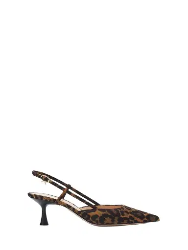 Gianvito Rossi Women's Ascent 55MM Leopard-Print Suede Slingback Pumps - Leopard | Thumbnail 1 Gianvito Rossi Women's Ascent 55MM Leopard-Print Suede Slingback Pumps - Leopard | Thumbnail 1