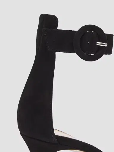 Gianvito Rossi Women's Portofino 85MM Suede Sandals - Nero Black | Thumbnail 3 Gianvito Rossi Women's Portofino 85MM Suede Sandals - Nero Black | Thumbnail 3
