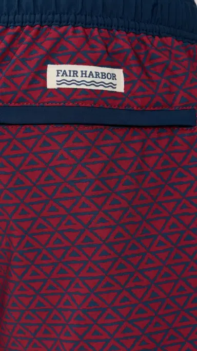Fair Harbor The Anchor wim Trunks 6 Nautical Red Wavy Geo | Thumbnail 6 Fair Harbor The Anchor wim Trunks 6 Nautical Red Wavy Geo | Thumbnail 6