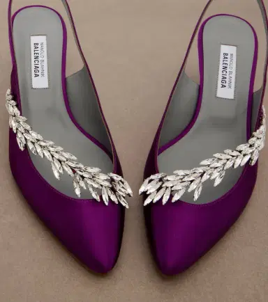 Balenciaga x Manolo Blahnik satin slingback pumps | Thumbnail 2 Balenciaga x Manolo Blahnik satin slingback pumps | Thumbnail 2